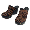 UGG Australia Marsalis Exotic Animal Tiger Stripe Fur Clog Mule Heels 1004262