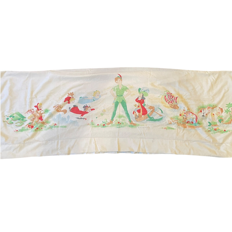 Walt Disney Peter Pan Vintage Twin Mattress Cover Pillow Case Bed Sheet Set