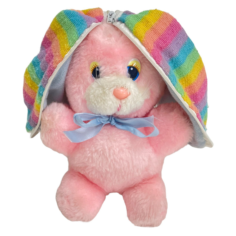 Easter Pets Vintage Zipper Ear Rainbow Egg Bunny Plush Stuffed Animal