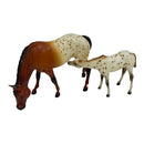 Breyer Appaloosa Grazing Mare Foal White Brown Sears Exclusive Horse Models
