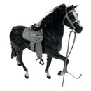 Barbie Mattel 1980 Vintage Midnight Black 11" Toy Horse w/ Saddle & Bridle Reins