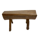 Handmade Hand Carved 24.5"x12"x12" Wood Tree Small Bench Stool