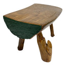 Handmade Hand Carved 24.5"x12"x12" Wood Tree Small Bench Stool