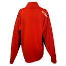 NHL Mens Redwings Logo Quarter Zip Pockets Red Pullover Jacket