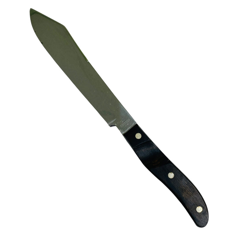 Ekco Arrowhead Vintage Stainless Steel 7.5" Blade Wood Handle Butcher Knife