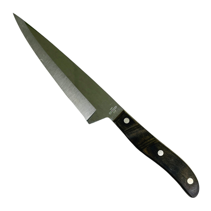 Ekco Arrowhead Vintage Stainless Steel 8" Blade Wood Handle Chef Carving Knife