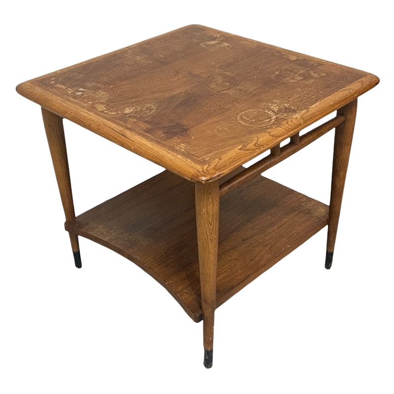 Lane Acclaim Mid Century Modern MCM Dovetail 2 Tier Side End Table