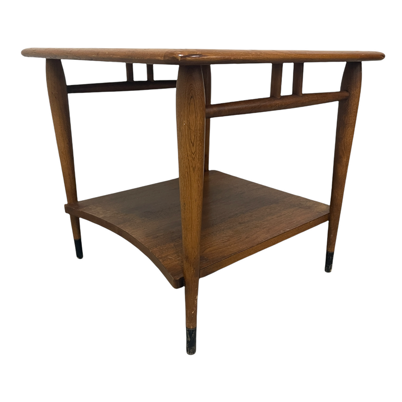 Lane Acclaim Mid Century Modern MCM Dovetail 2 Tier Side End Table