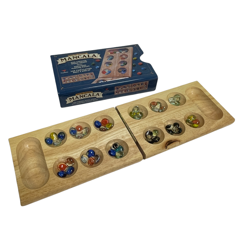 Cardinal Industries Mancala Solid Wood Strategy Gemstone Board Game