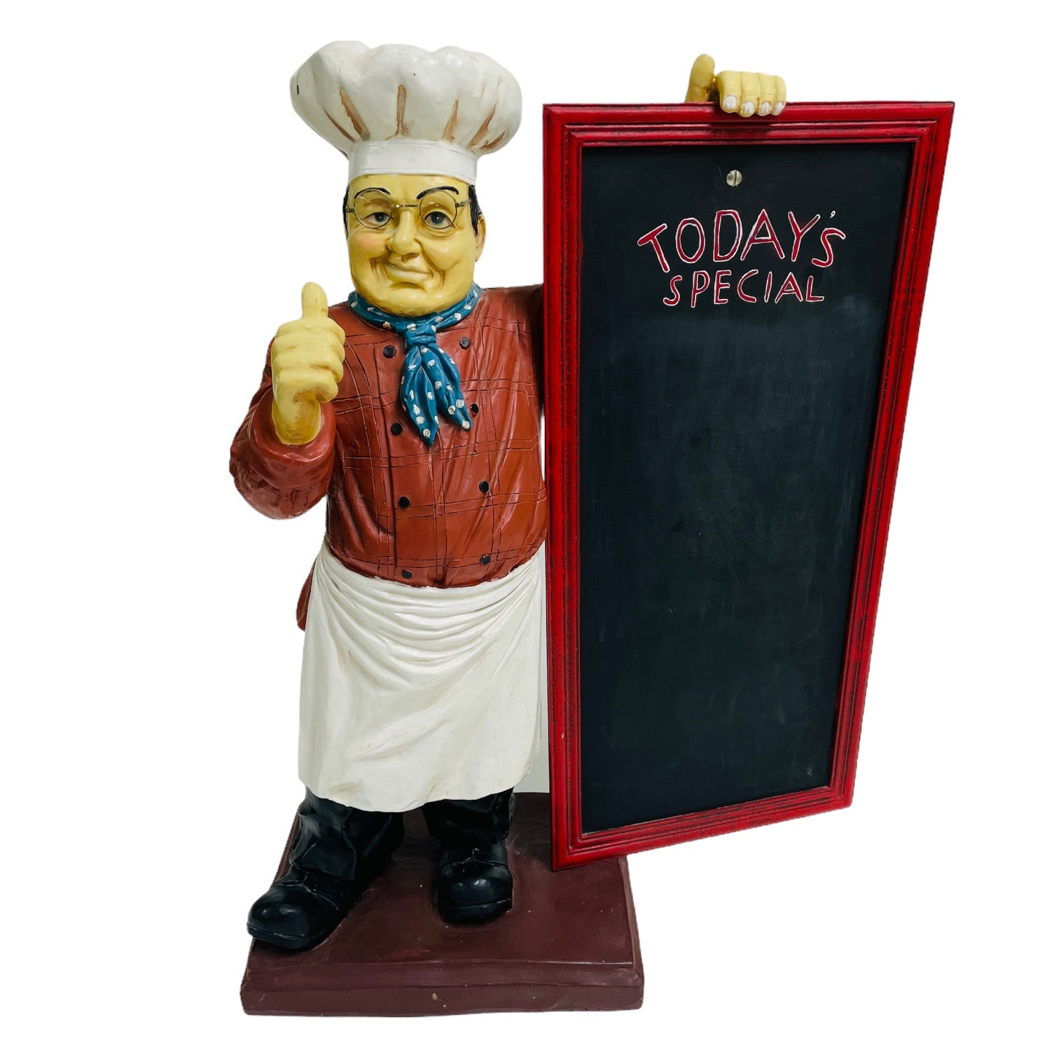 Italian Chef Cook Holding Today's Special Menu Chalkboard 27