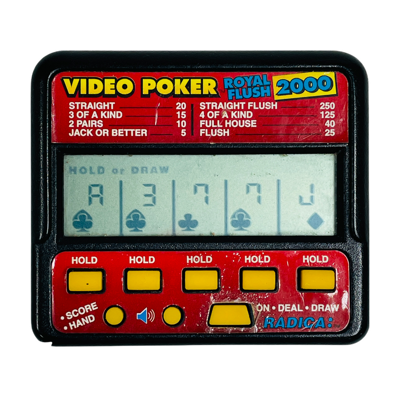 Radica Video Poker Royal Flush 2000 Handheld Electronic Game 410