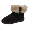 Bearpaw Abby Women's Suede Sheepskin Wool Fur Slip On Ankle Boots