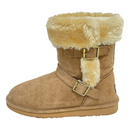 Lamo Women's Suede Fleece Double Buckle Winter Ankle Boots