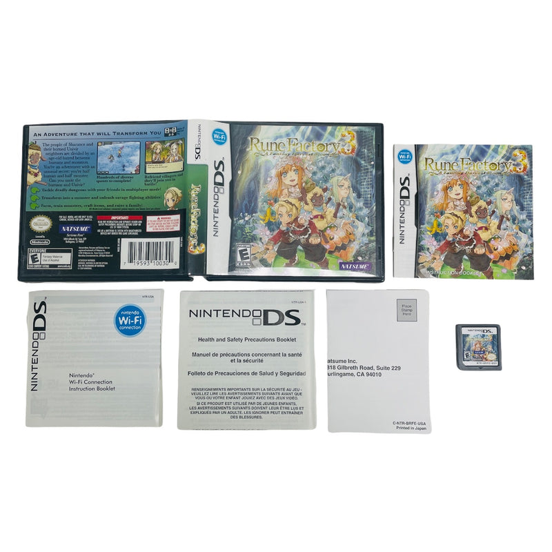 Rune Factory 3 A Fantasy Harvest Moon Nintendo DS *Authentic*