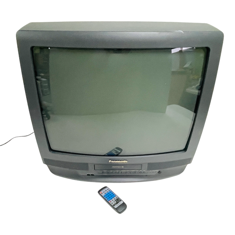 PICK UP ONLY Panasonic VCR VHS Player Combo Color CRT 25" Tube Television TV w/ Remote PVQ-2510
