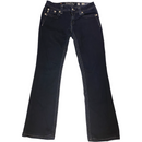 Miss Me Women’s Embellished Sequin Mid Rise Easy Boot Cut Dark Blue Jeans