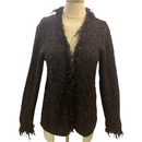 Coldwater Creek Women's Long Sleeve Fringe Multi Color Cardigan Open Sweater