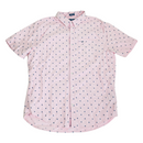 Hollister Men's Epic Flex Stretch Slim Fit Pink Palm Trees Button Down Shirt
