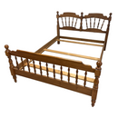 Heywood Wakefield Maple Wood Spindle Headboard & Footboard Full Bed Frame