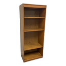 Thomasville 78" Oak Wood Adjustable 4 Shelf Illuminated Top Shelf Display Storage Bookcase