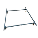 Standard Adjustable Twin to Full Metal Bed Frame On Wheels