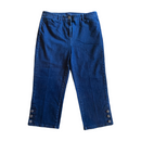Talbots Women's Adjustable Button Cuffs Blue Capri Jeans