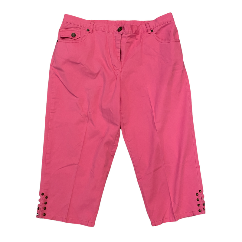 Hearts of Palm Women's Stretch Waist Pink Capri Pants