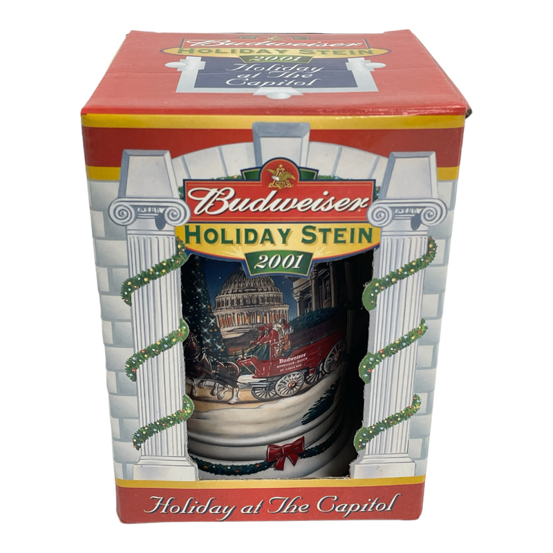 Budweiser 2001 Holiday At The Capitol Beer Stein Mug