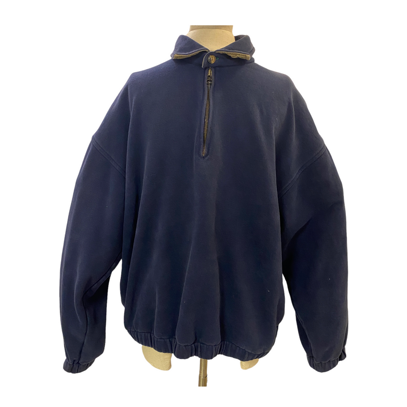 Tommy Hilfiger Golf Men's Navy Blue Quarter Zip Pullover Collared Sweater