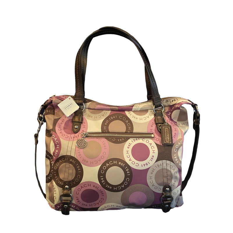 Coach Snaphead Print Alexandra Multicolor Large Handbag Crossbody Purse F17582