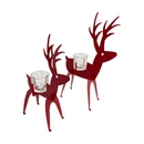 PartyLite Modern Deer Red Votive Holder Pair P91675