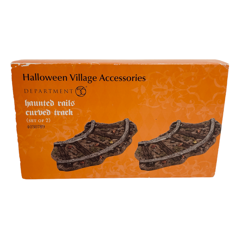 Department Dept 56 Haunted Rails Curved Tracks Set Halloween Village Accessories