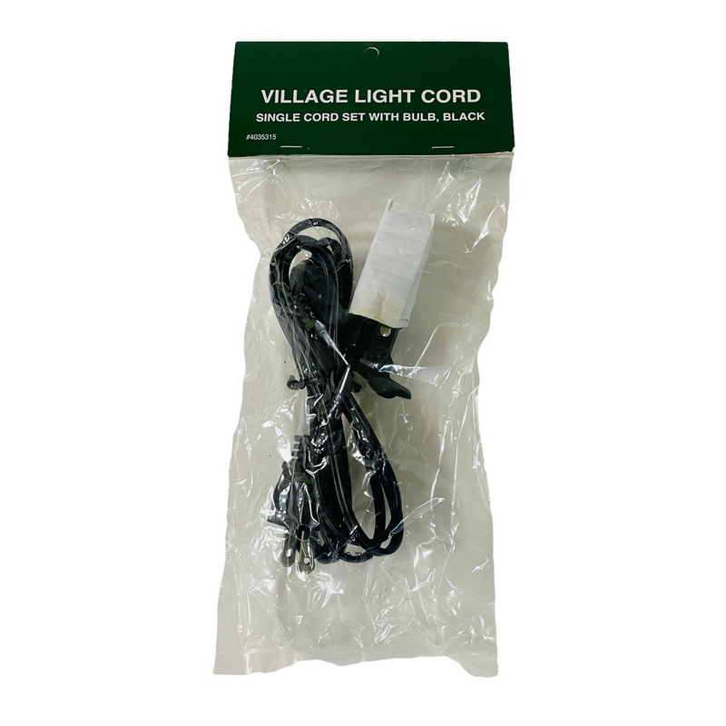 Department Dept 56 Village Single Light Black Cord Set With Bulb 4035315