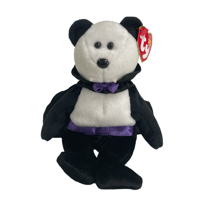 TY Beanie Babies Count The Vampire Halloween Bear 8" Stuffed Toy Beanbag Plush