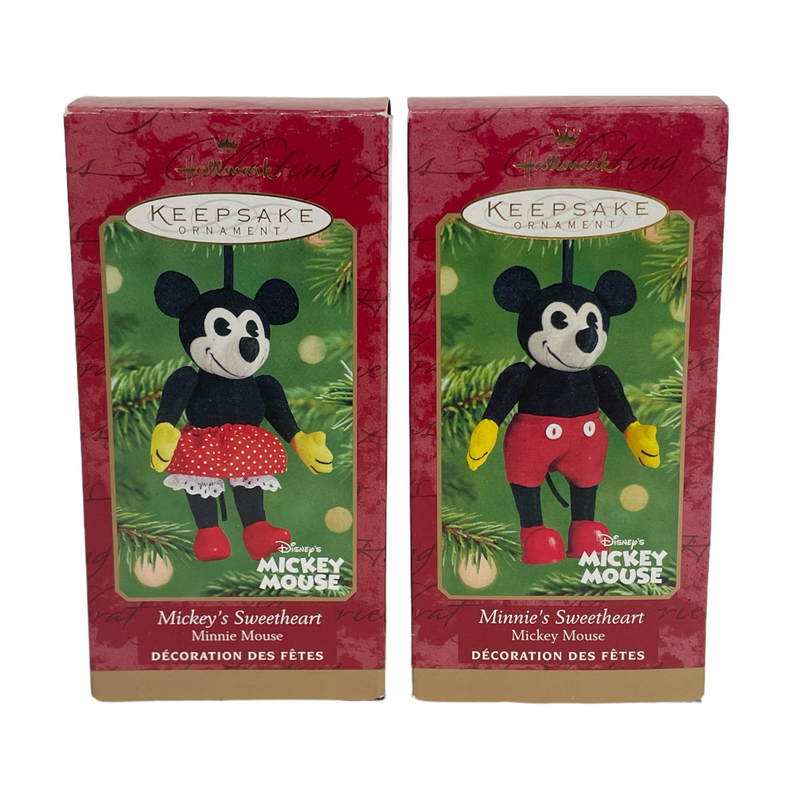 Hallmark Keepsake Disney's Mickey & Minnie Mouse Sweetheart Ornaments