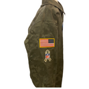 Nike Mens Detroit Lions NFL Salute to Service Green Camo Button Down Jacket