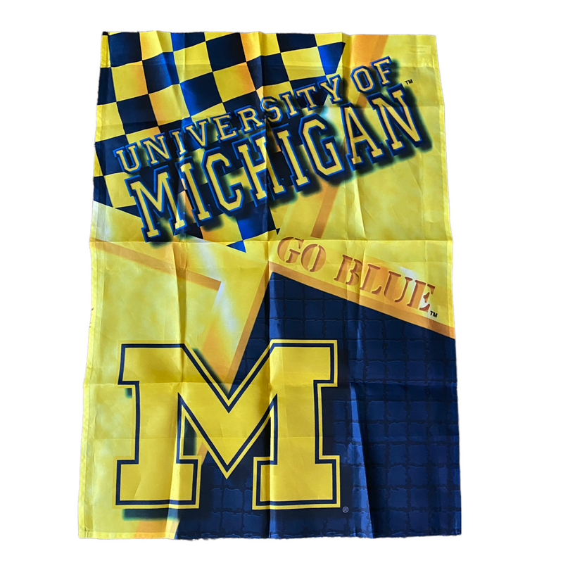 University of Michigan U of M Go Blue Checkered 40"x 28" Yard Banner