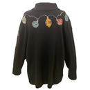 Cherokee Womens Black Christmas Bulbs Mock Neck Cotton Sweater
