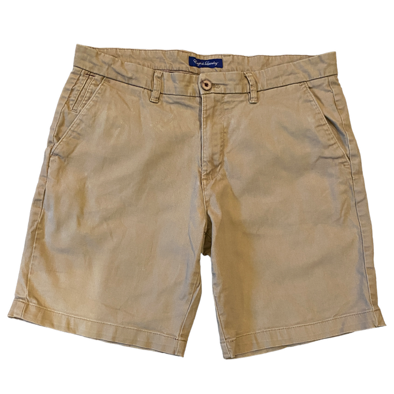 English Laundry Mens Khaki Tan Beige Chino Shorts 121096