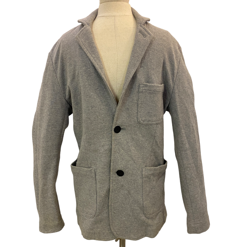 Porter & Ash Mens Grey Button Collared Casual Cardigan Jacket