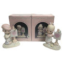 Precious Moments Loving You Dear Valentine Boy & Girl Figurines PM-873 PM-874