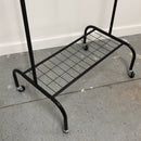 Clothing Height Adjustable Hanging Storage + Bottom Shoe Rack On Wheels