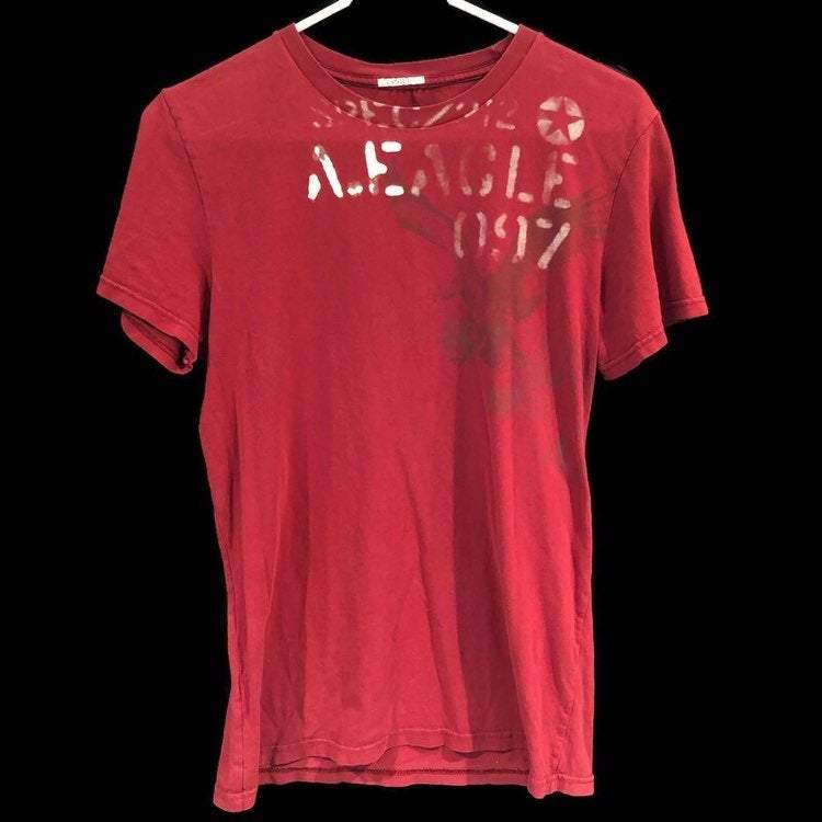 American Eagle Vintage Fit Faded Graphic Maroon T-shirt