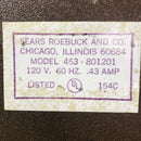 Sears Transparent 3 Blade Off White Brown Oscillating Fan 453