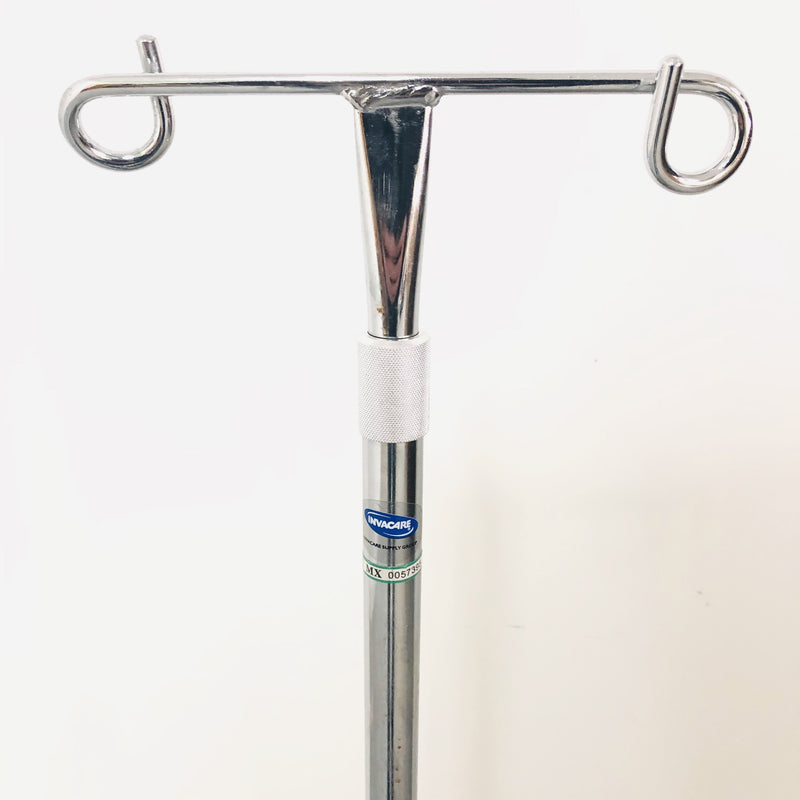 Invacare Portable Height Adjustable Metal IV Pole