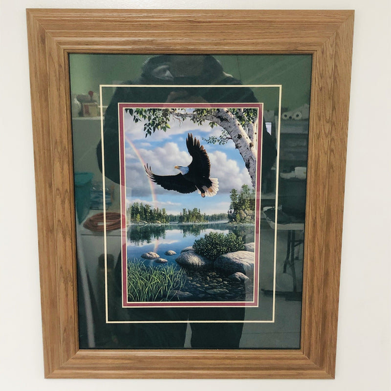 Kim Norlein On Eagles Wings Framed 21.5"x18" Print