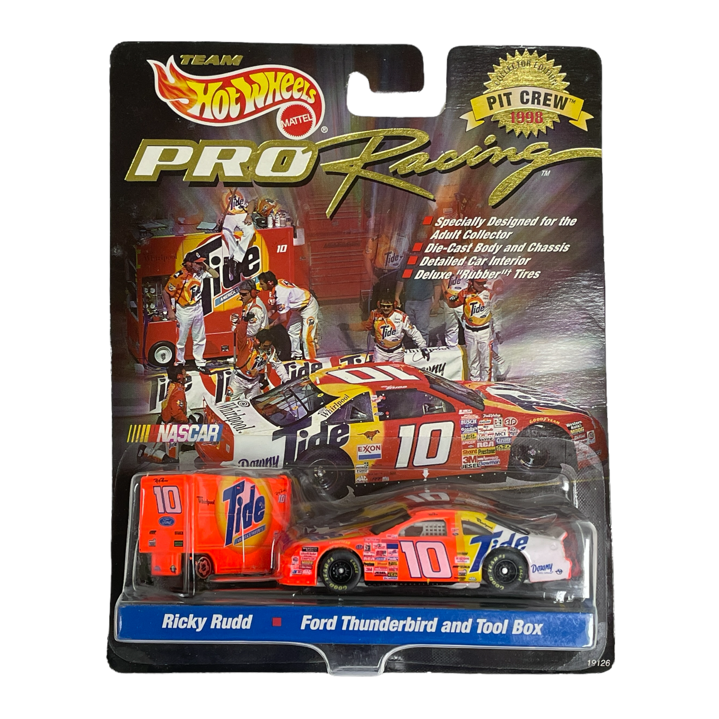Hot Wheels Pro Racing #10 Ricky Rudd Thunderbird Tool Box 1/64 Diecast