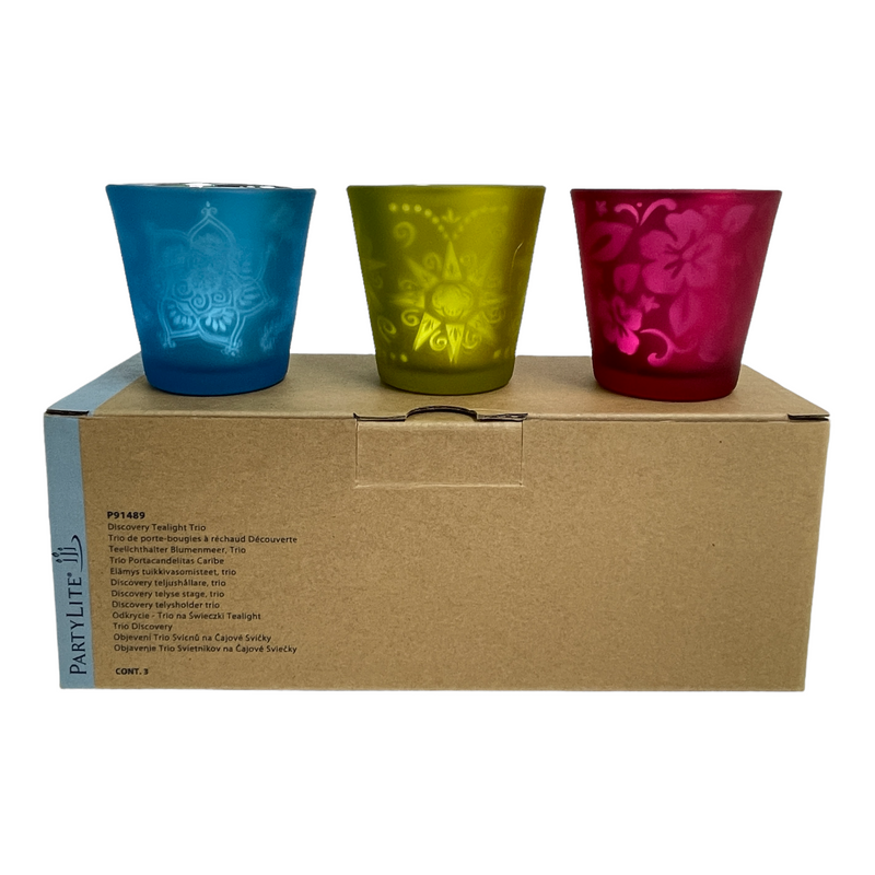 PartyLite Discovery Tealight Trio Candle Holders P91489