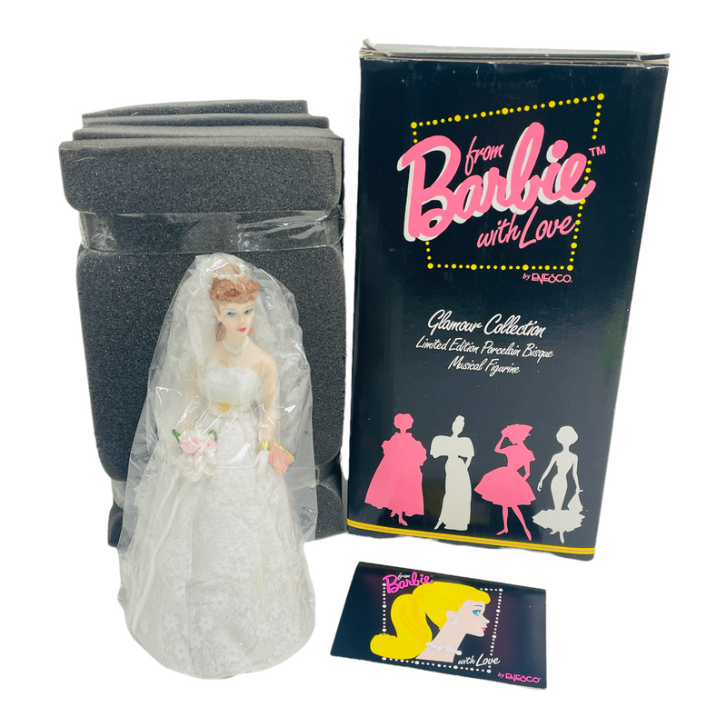 Barbie With Love Wedding Day Bride Glamour Collection Musical Porcelain Figurine