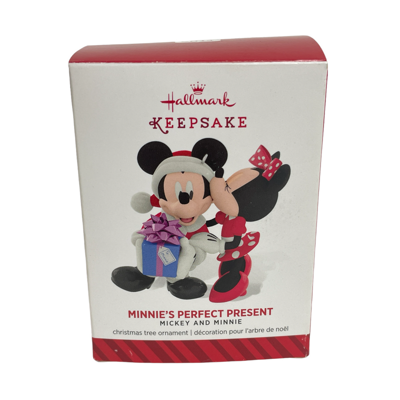 Hallmark Keepsake Minnies Perfect Present Mickey And Minnie Mouse Ornament